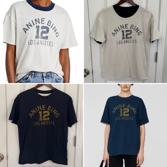 Anine Bing Toni Reversible Tee - Picture 1 of 15
